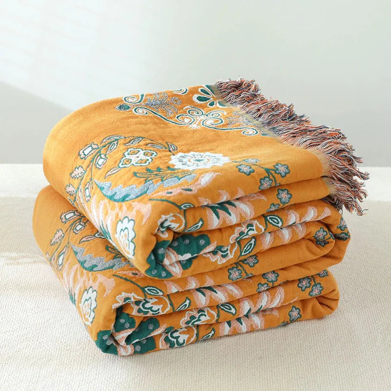Bohemia Sofa Cover Muslin Gauze Tassel Decorative Bed Throw Blankets Quilt Home Adults Children Comfoter Bedspreads On The Bed