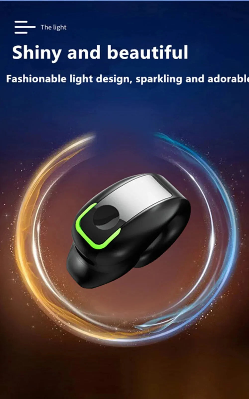 MECOTTZ Bluetooth 5.3 Ear Hook Earphone – Hybrid Driver, ANC, IPX5, 688Hr Standby, CE/RoHS, Single & 3-Pack
