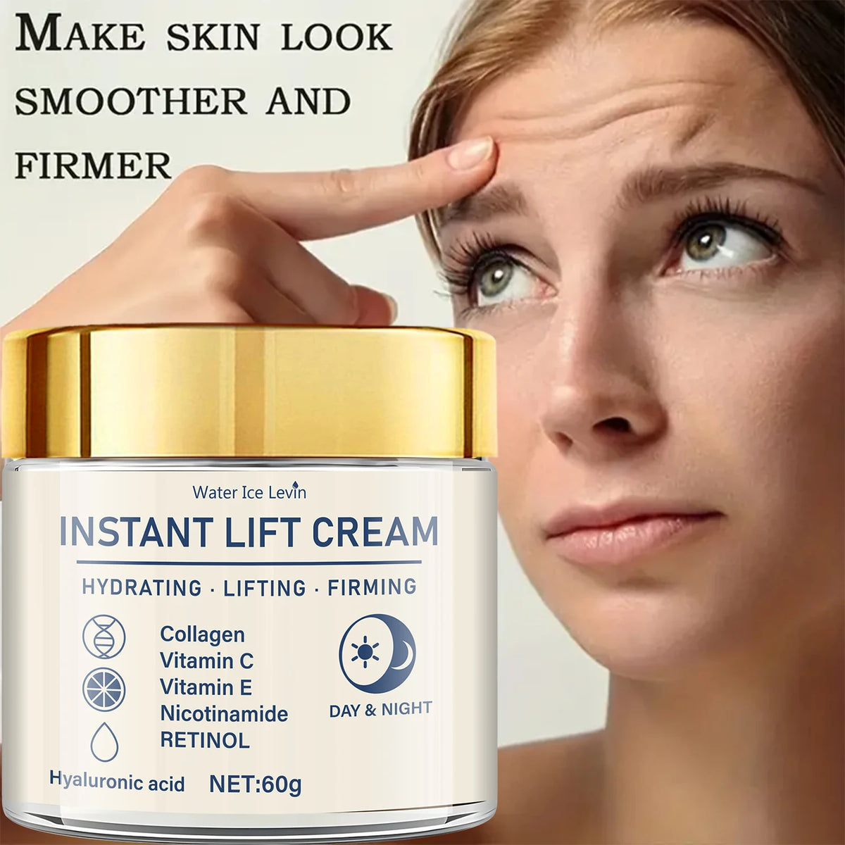 Facial Firming & Lifting Cream – Retinol, Collagen & Hyaluronic Acid Moisturizer 60g