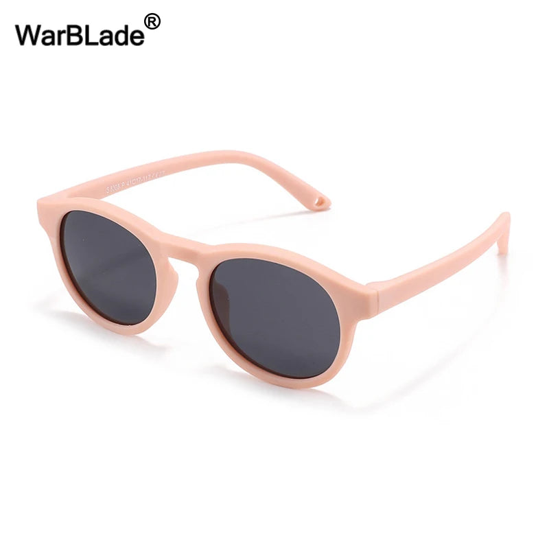 WarBlade Kids Round Polarized Sunglasses | Silicone Flexible Safety UV400 Baby Eyewear 0-3 Years