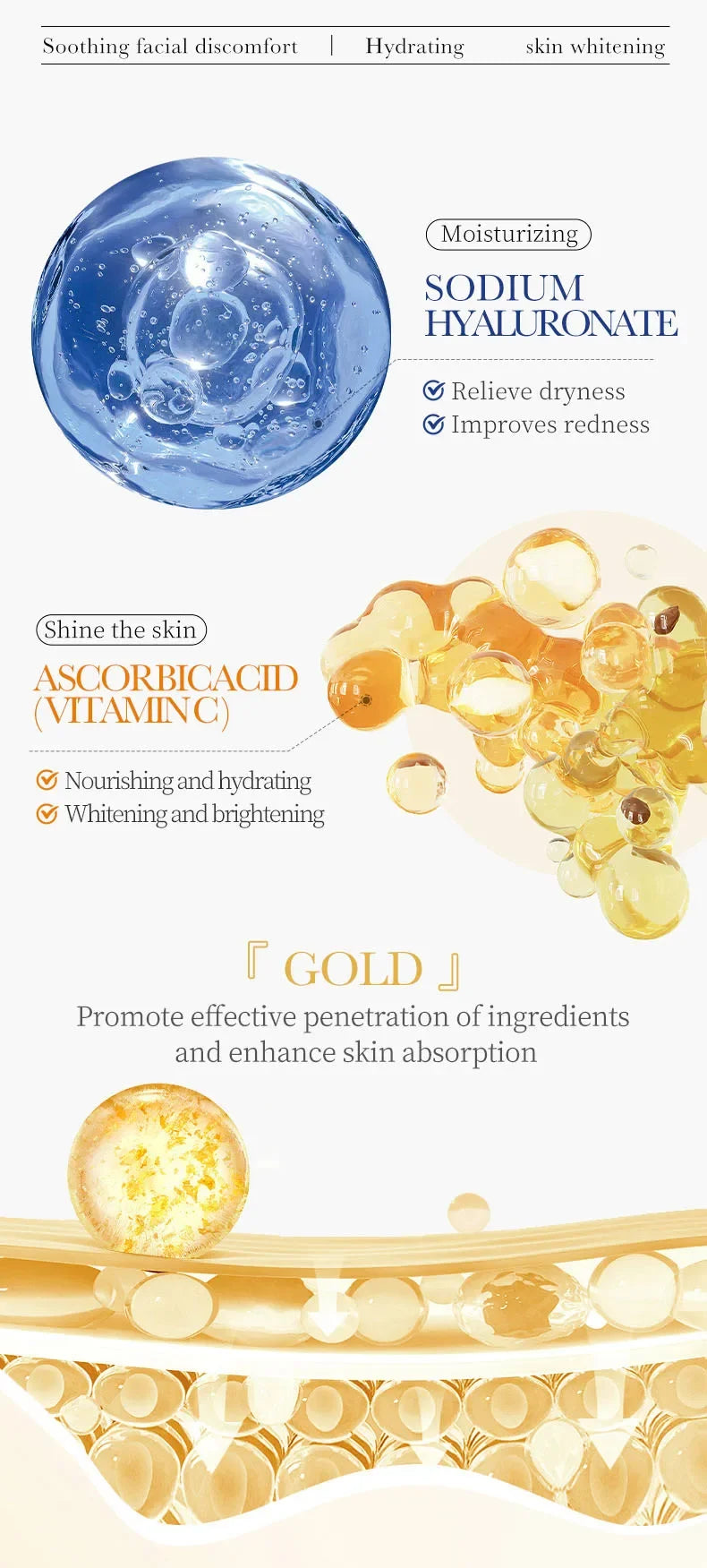 SADOER 24K Gold Vitamin C Hydrating Face Masks — Multi-Pack