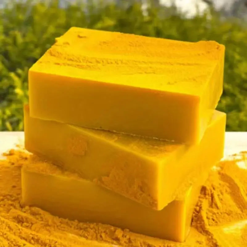 Turmeric, Lemon & Kojic Acid Handmade Cold Soap – Natural Brightening Bar for Face & Hands