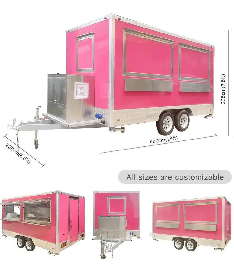 Customized Mobile Food Catering Cart with Full Kitchen – Outdoor Street Vending Trailer