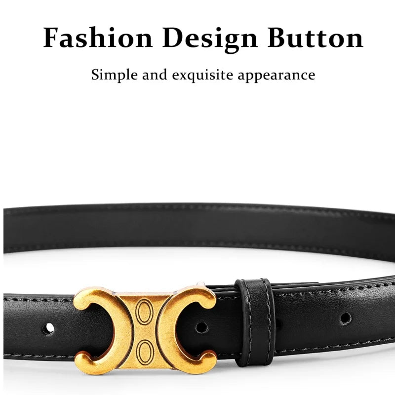 Double C Designer Fashion Belt — Versatile Waist Belt for Dresses & Jeans