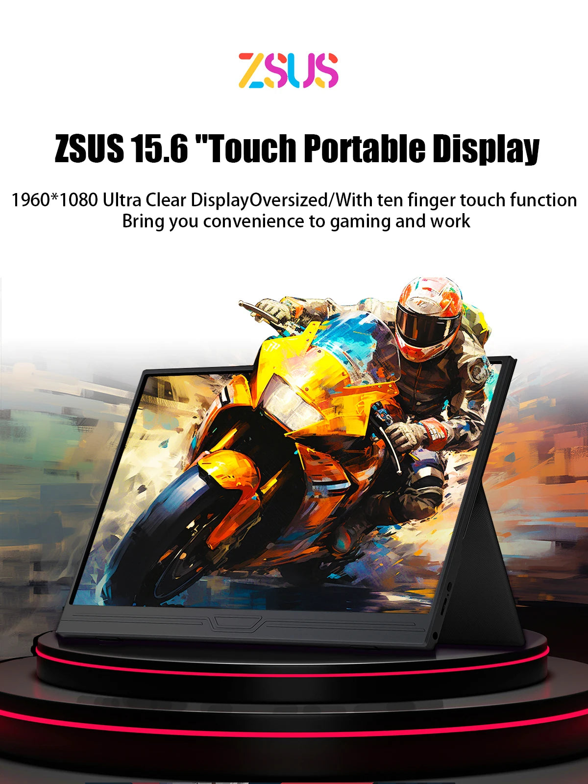 15.6-Inch Portable Touchscreen Monitor – Full HD IPS