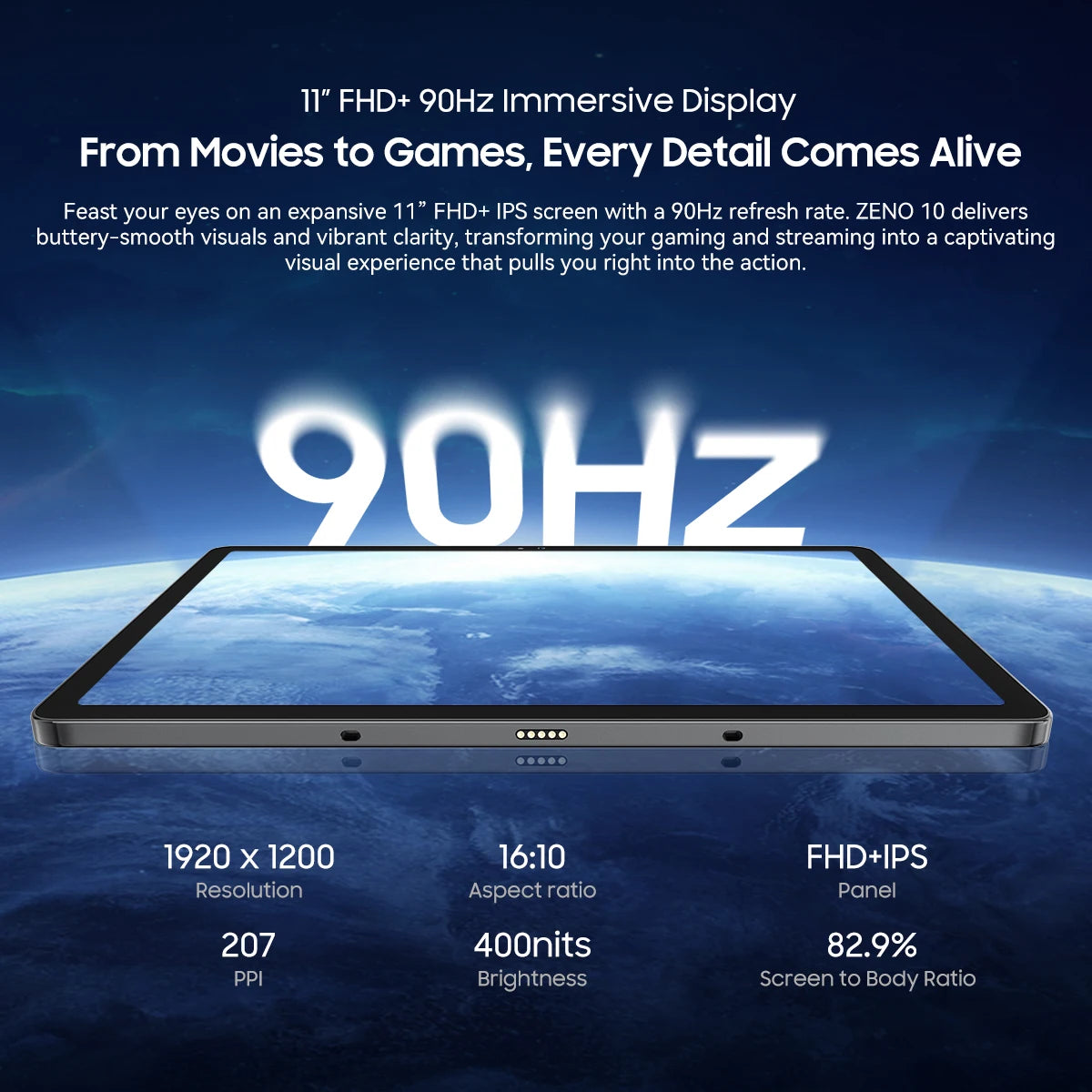Blackview Zeno 10 5G AI Tablet – 11" FHD+, 8GB RAM, 128GB, 8800mAh, Widevine L1