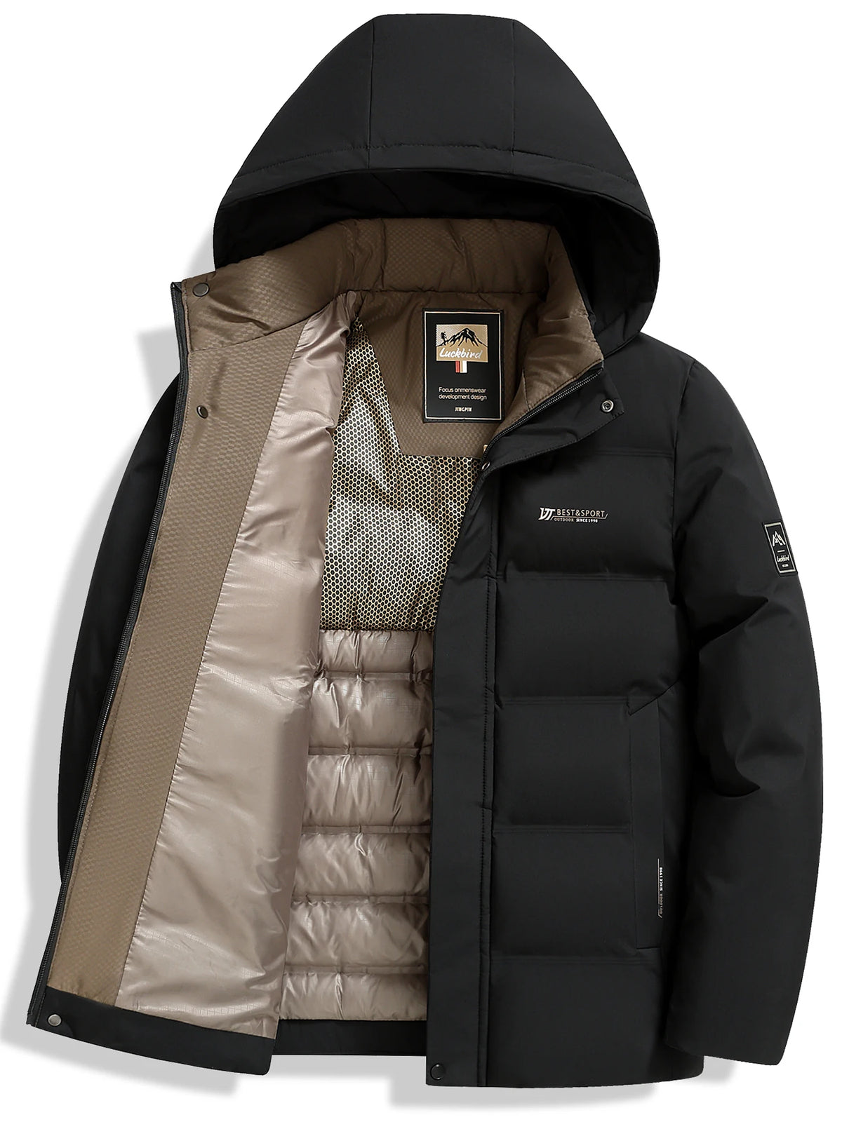 Men's Padded Hooded Jacket – Casual Winter Layer