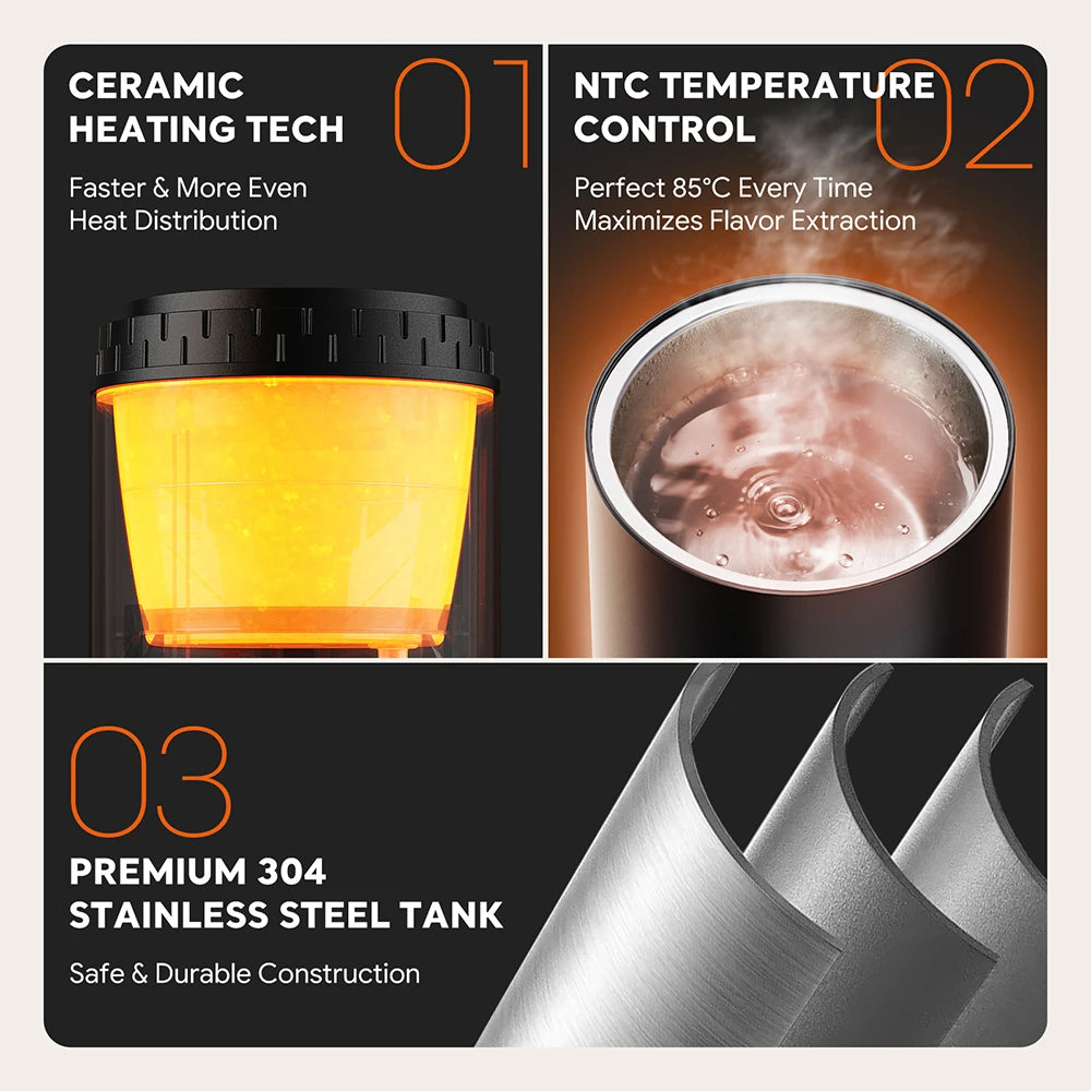 Espresso on the Go — 2-in-1 Portable Capsule & Powder Coffee Maker | USB-Powered, Nespresso & Dolce Gusto Compatible