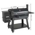 SucceBuy Portable Charcoal & Propane Smoker Grill | 840 Sq. In., Cover & Cart, PID Temp Control 175–500°F, CE Certified