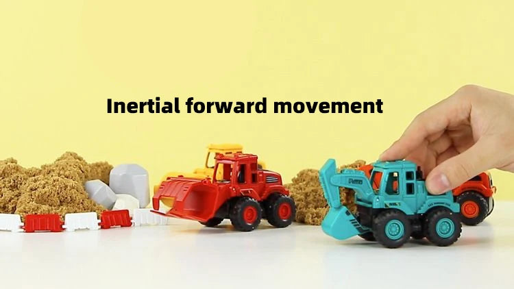 Inertial Construction Vehicle Toy – Excavator, Bulldozer, Road Roller & Claw Machine