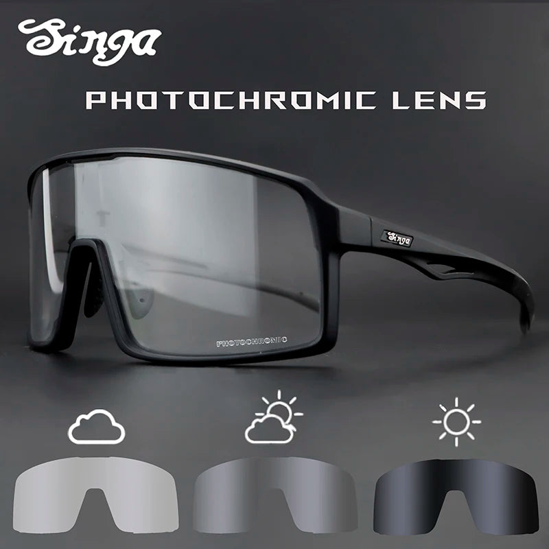 Singa Photochromic Cycling Sunglasses | UV400 Running Bicycle Outdoor Sports Eyewear