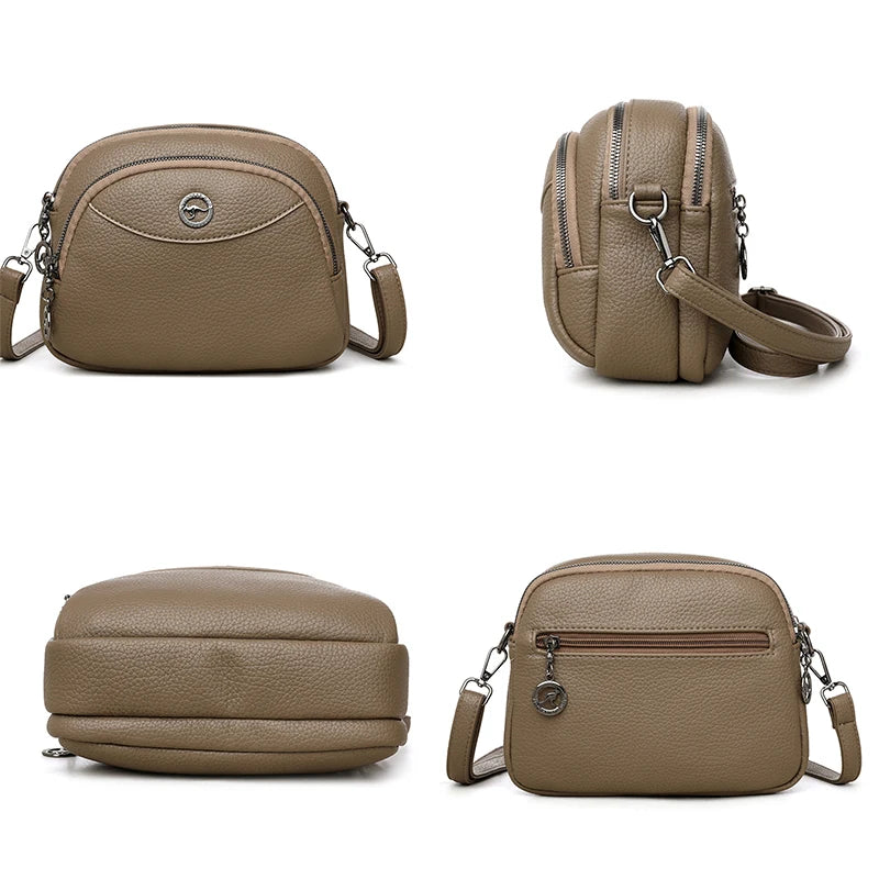 Luxury Solid Color Square Shoulder Crossbody Bag – Vintage PU Leather Messenger Handbag for Women
