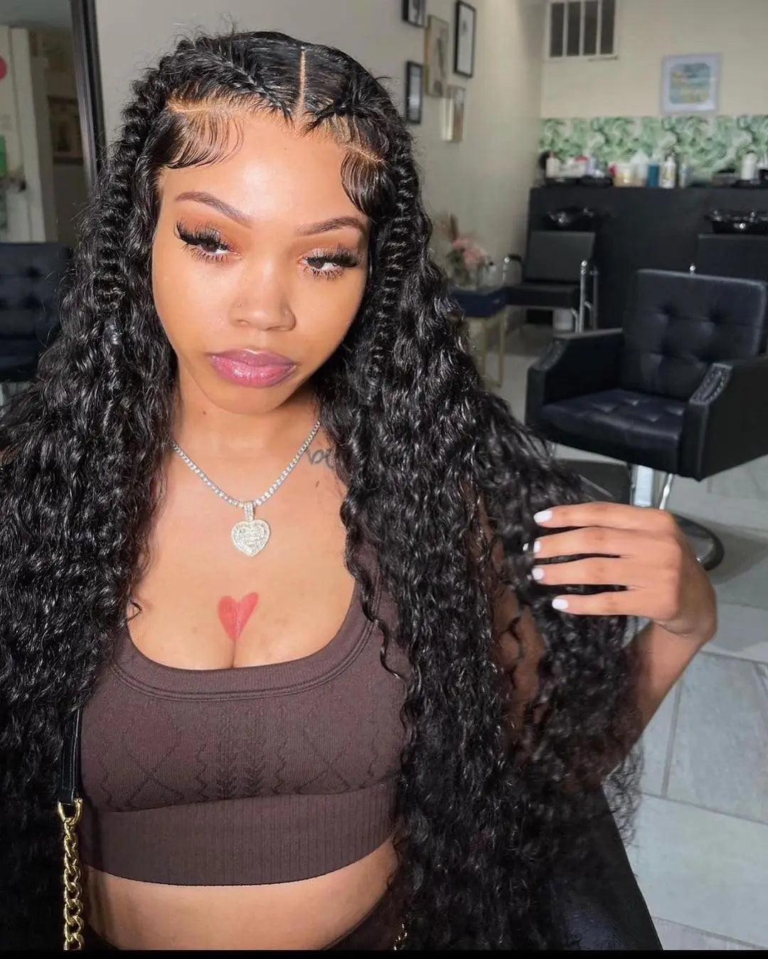 40–50 Inch Water Wave Curly Lace Front Wig | 300% Density 13x4 13x6 7x5 HD Glueless Brazilian Human Hair for Women