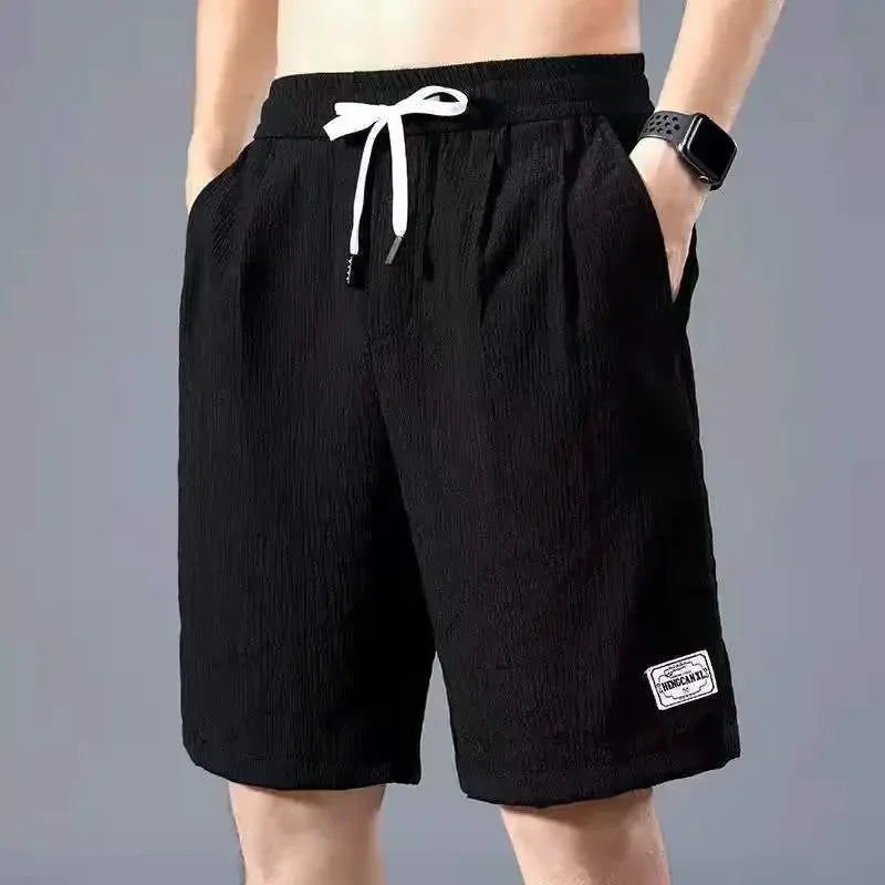 Men's Ice Silk Casual Loose Shorts — Summer Big Pants Comfortable Outerwear