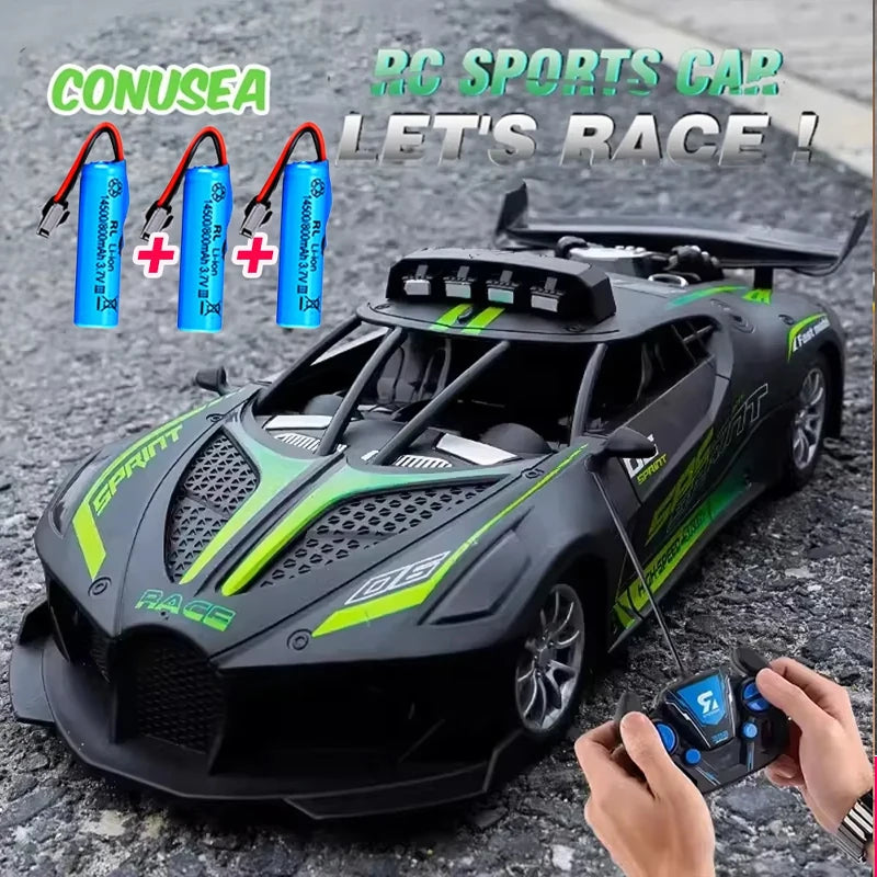 1/18 Scale RC High Speed Drift Sports Car – Remote Control Racing Model for Boys & Kids