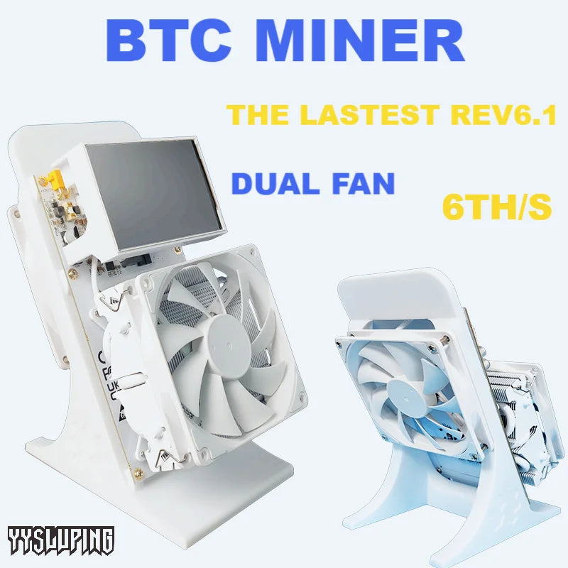NerdQaxe++ Rev6.1 Bitcoin Miner – 6TH/s, 100W, 2.4G WiFi, SHA-256 Open-Source ASIC