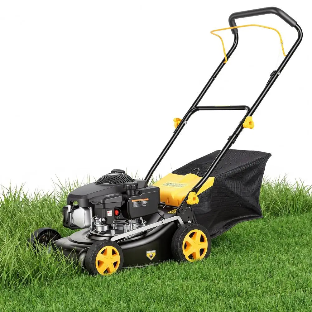 16-Inch Gas Lawn Mower | 4-Stroke Air-Cooled Engine, 3-in-1 Self-Propelled, 45L Grass Tank, 8-Position Height Adjustment