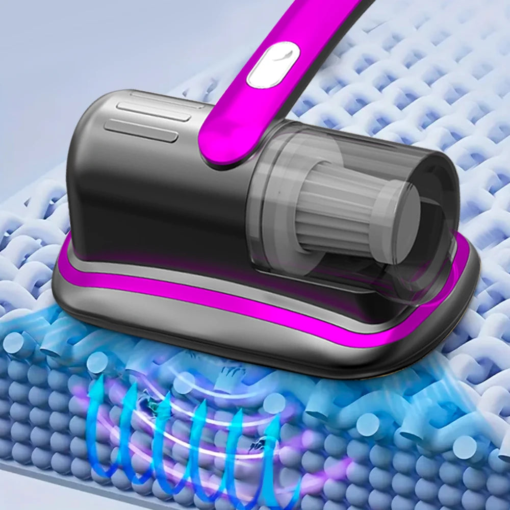Wireless Handheld Mattress Vacuum Cleaner – UV-C Light, HEPA Filter, Ultrasonic Vibration, 12Kpa
