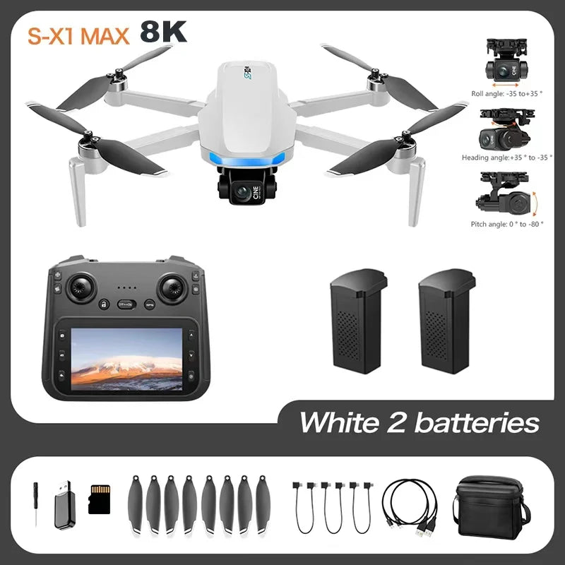 S-X1 GPS Drone with Dual Camera & 180° Tilt