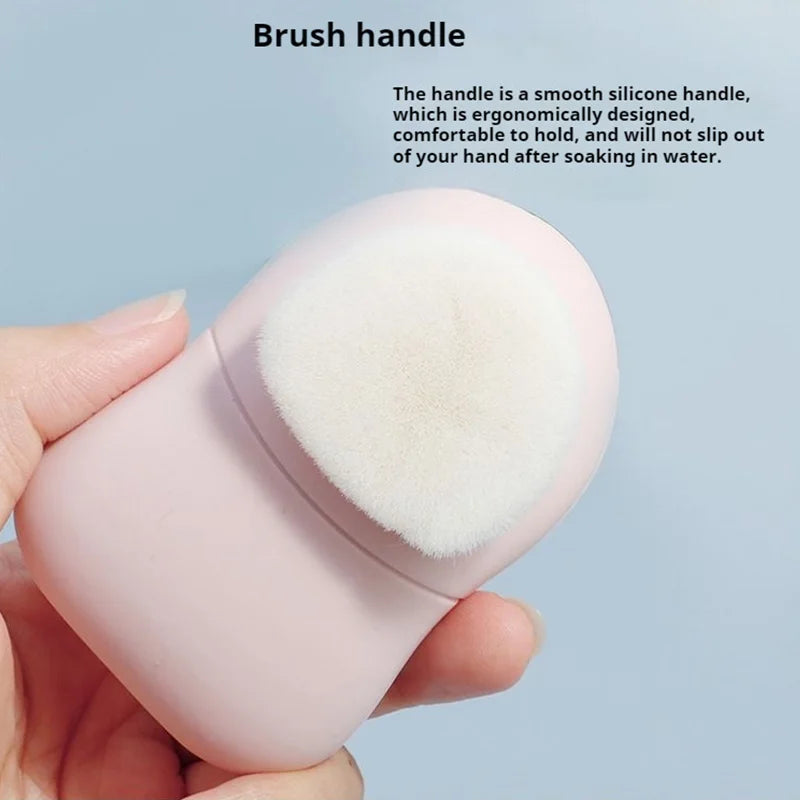 Double-Sided Silicone Facial Cleansing Brush – Manual Deep Pore Cleanser & Gentle Exfoliator