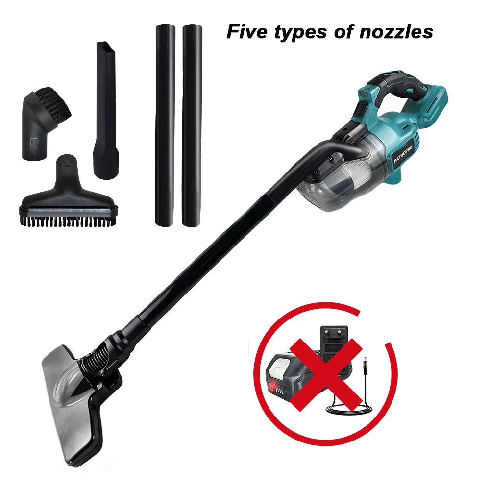 Cordless Handheld Electric Vacuum Cleaner — Makita 18V Battery Compatible, Portable for Hard Floor, Carpet, Car & Pet Hair
