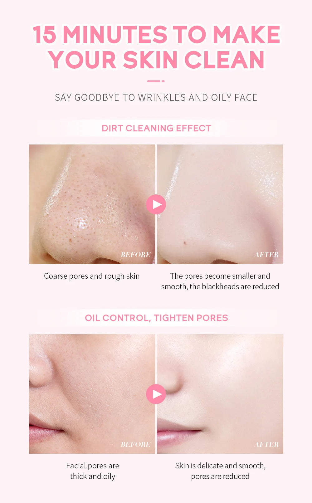 LAIKOU Sakura Clay Deep Cleansing Face Mask — Oil Control & Pore Refining
