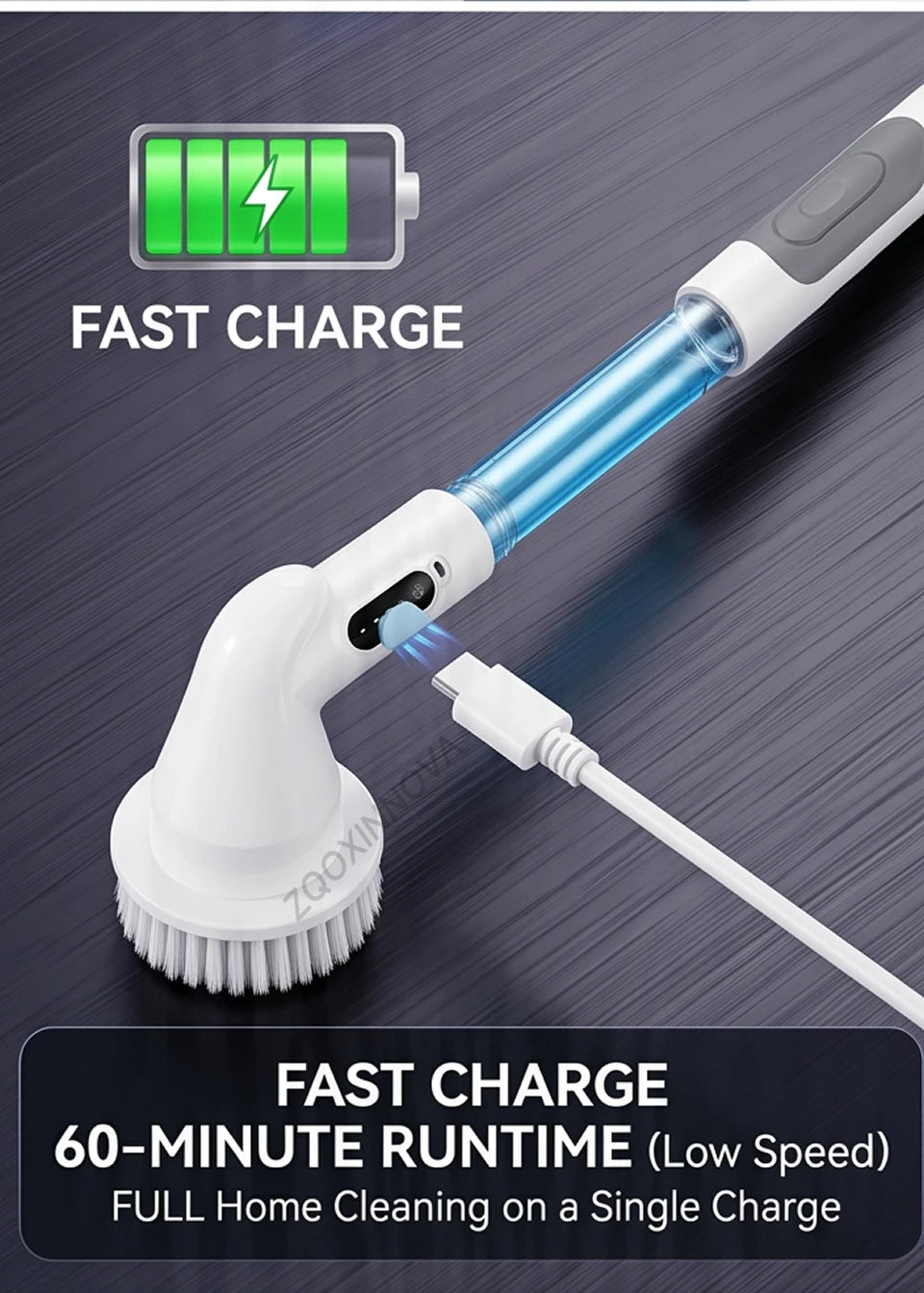Cordless Household Spin Scrubber – Electric Multipurpose Cleaning Brush for Bathroom, Kitchen & Toilet