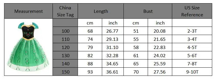 Children Costume Girl Dress Halloween Princess Cosplay Party Rapunzal Anna Elsa Birthday Clothes