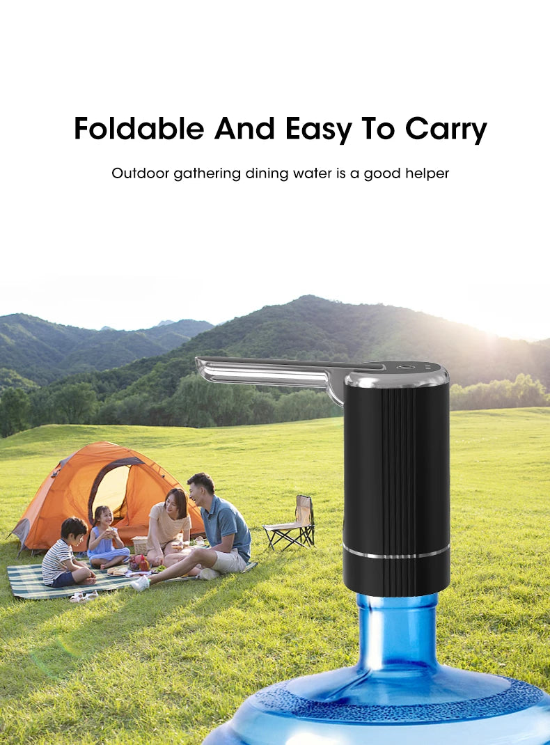 Mini Portable USB Water Dispenser Pump — Foldable Electric Bottle Pump for Home