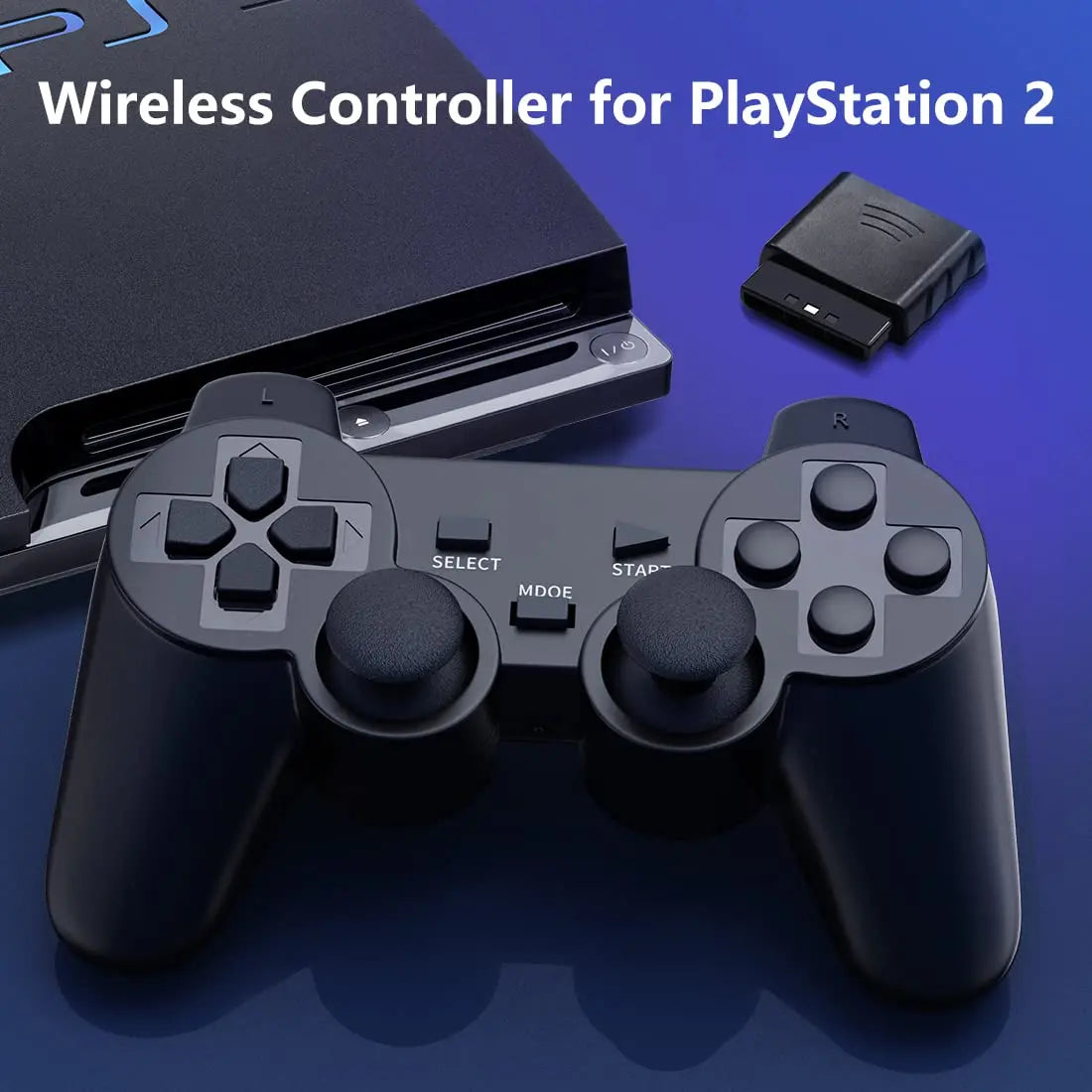 2.4G Wireless PS2 Gamepad – Dual Vibration Joystick Controller for PC & USB