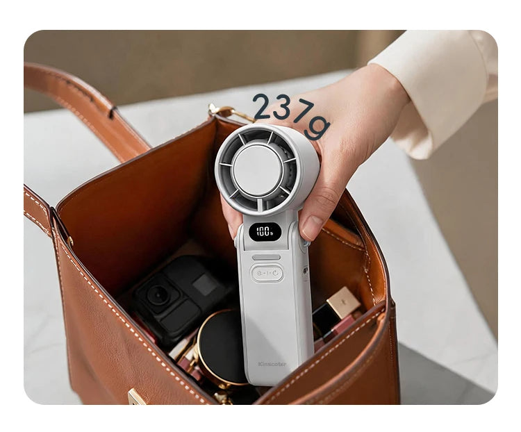 Rechargeable Handheld Fan with Optional Ice Cooling