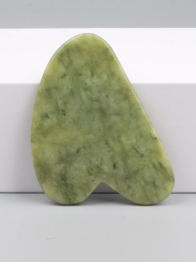 Natural Jade Heart-Shape Gua Sha Facial Massager