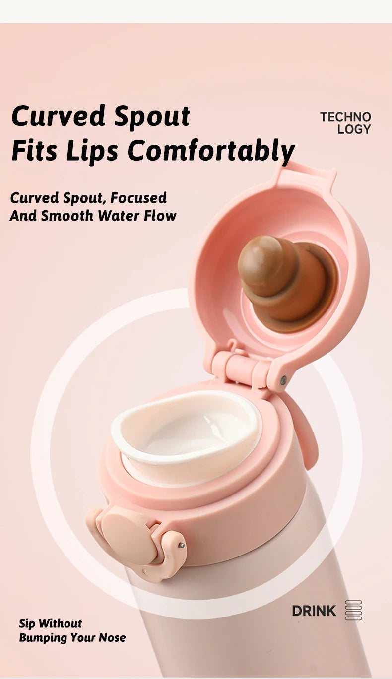 500ml 6-Layer Vacuum Thermos Tumbler – One-Touch Lid, 316 SS, Triple Seal Leakproof, Curved Spout, Soft-Touch Matte, 6 Colors