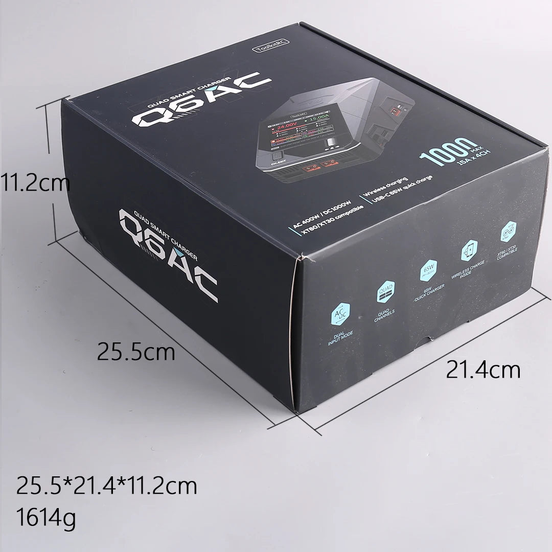 ToolkitRC Q6AC Multi-Chemistry Battery Charger — LiPo, LiFePO4, NiMH & Lead-Acid