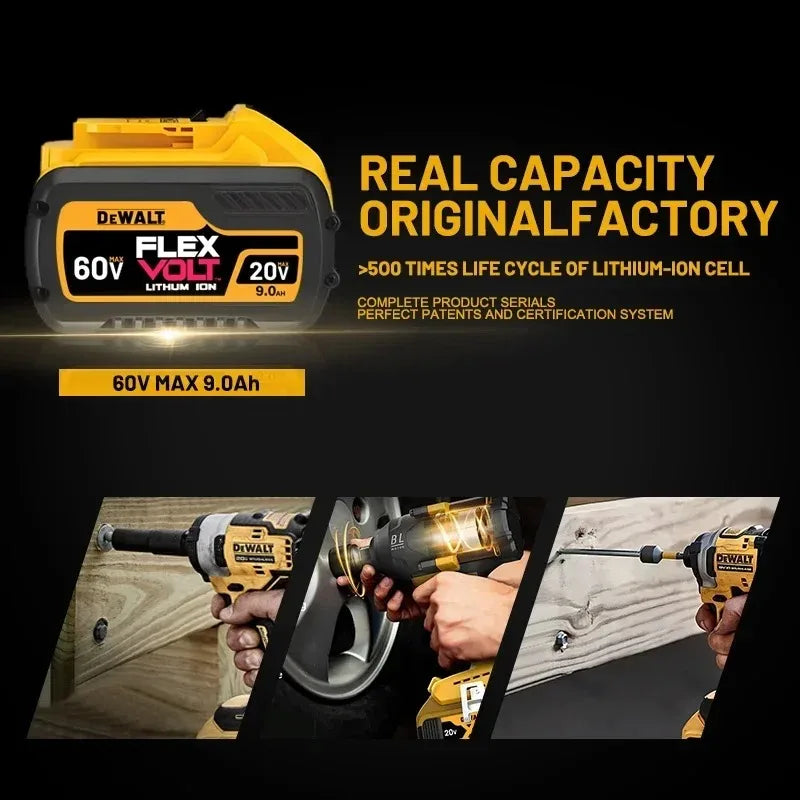 DeWALT 20V/60V MAX FlexVolt Battery – 6Ah & 9Ah Replacement for DCB606 DCB205 DCB206 Power Tools