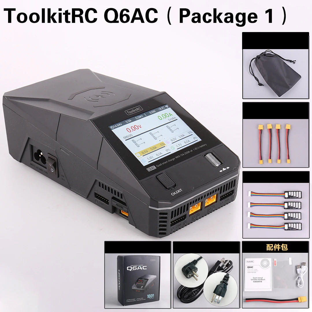 ToolkitRC Q6AC Multi-Chemistry Battery Charger — LiPo, LiFePO4, NiMH & Lead-Acid