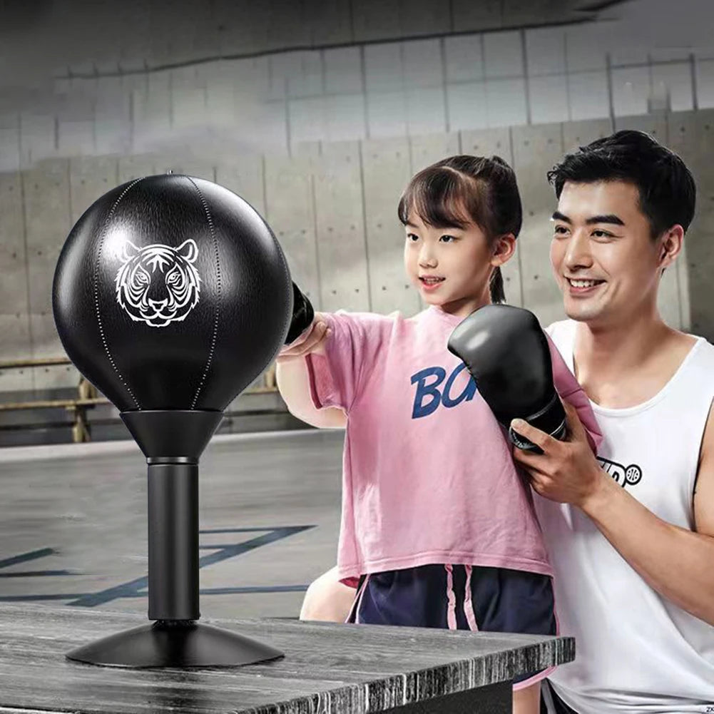 Desk Boxing Punch Ball – Free Standing Stress Relief Punching Bag for Kids, Office & Home