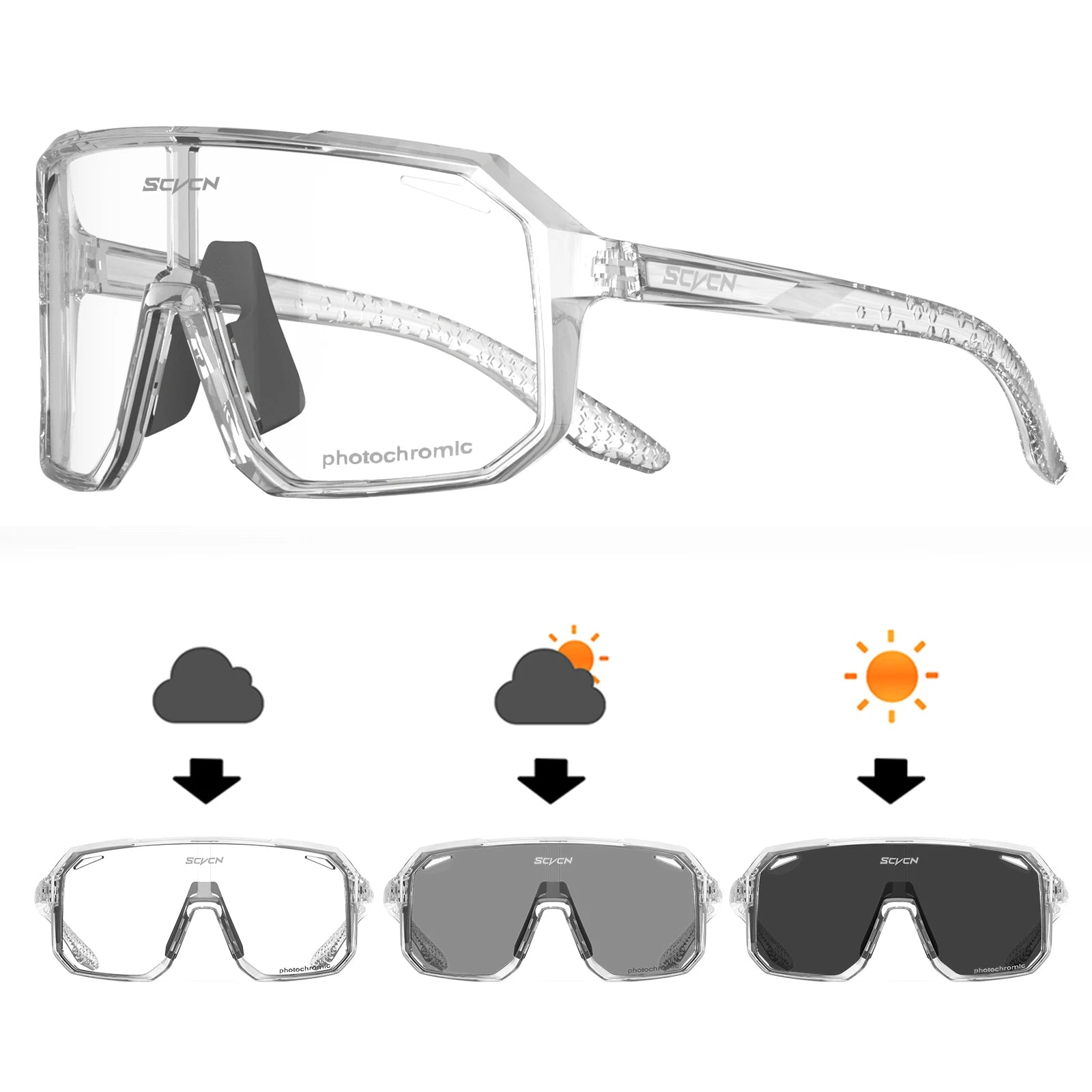 Photochromic Cycling Sunglasses | Men Women Mountain Bike Road Outdoor Sports Hiking Goggles