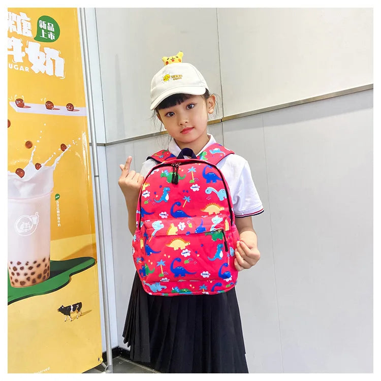Dinosaur Print Backpack – Kids Kindergarten School Bag
