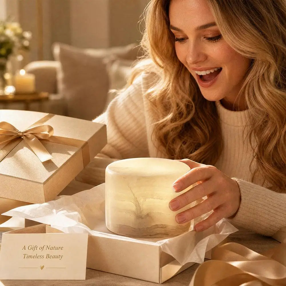 Stone Night Light – Rechargeable Touch-Control Lamp