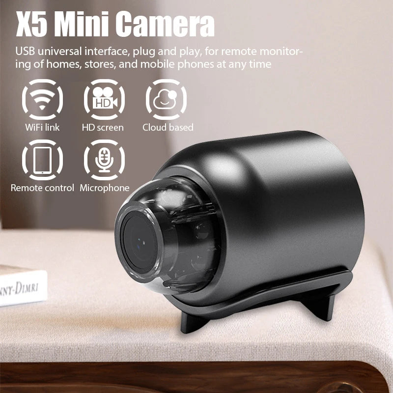 Mini Portable Security Camera – Night Vision, Motion Detection, Wireless Surveillance, Lightweight & Discreet