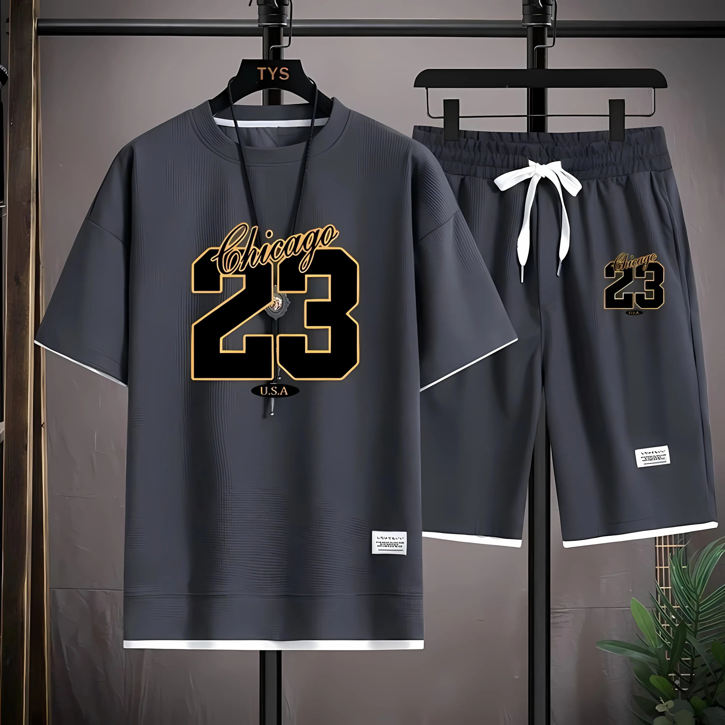 Men's 3D Digital Print Street Fashion Casual T-Shirt & Shorts Set – Breathable Summer 2-Piece