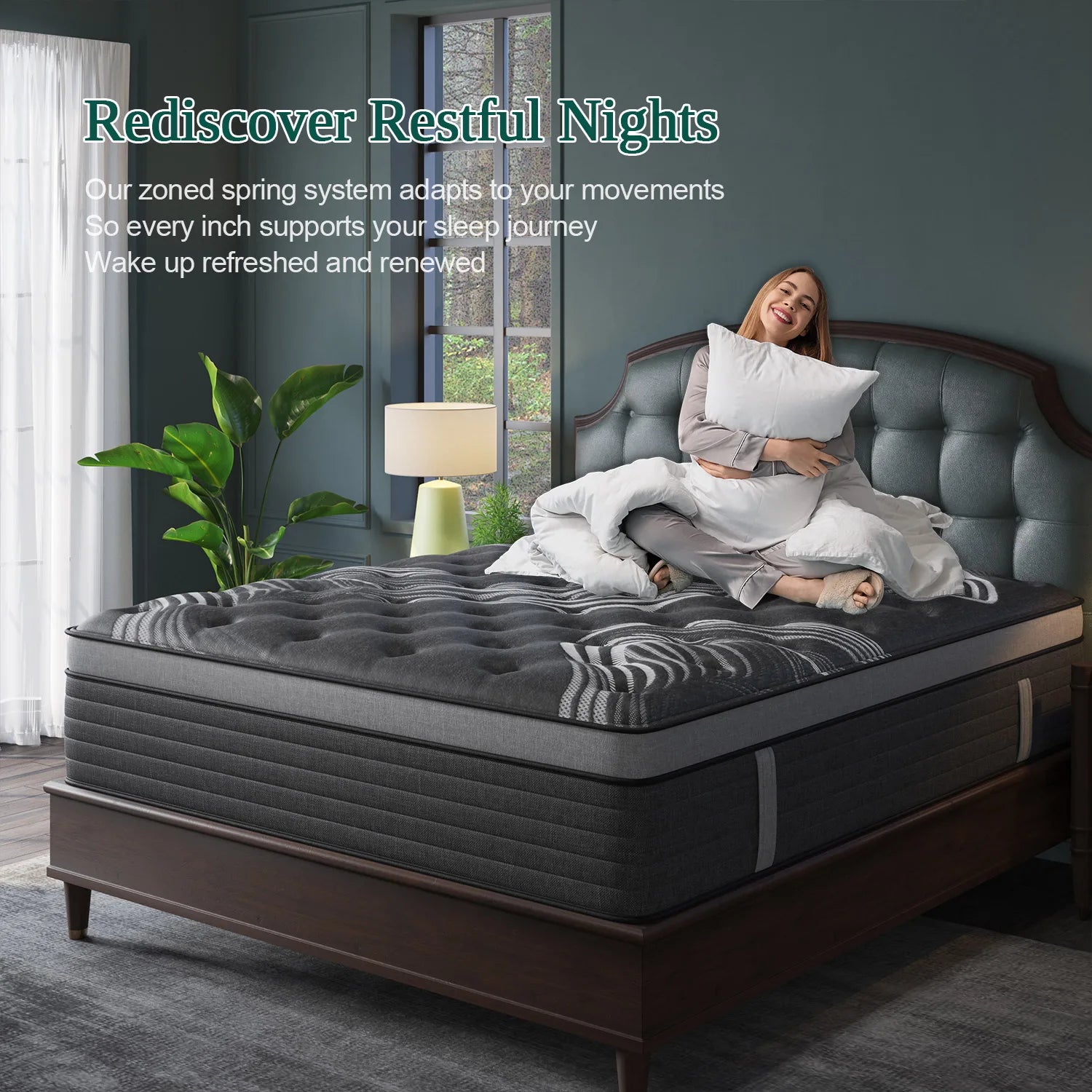 12" Gel Memory Foam Hybrid Pocket Spring Mattress – Medium Firm, Motion Isolation, Twin to King, Boxed