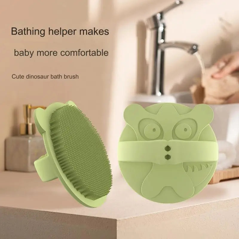 Dinosaur Silicone Scalp Massager Shampoo Brush – Soft Bristles for Dandruff Removal & Hair Growth