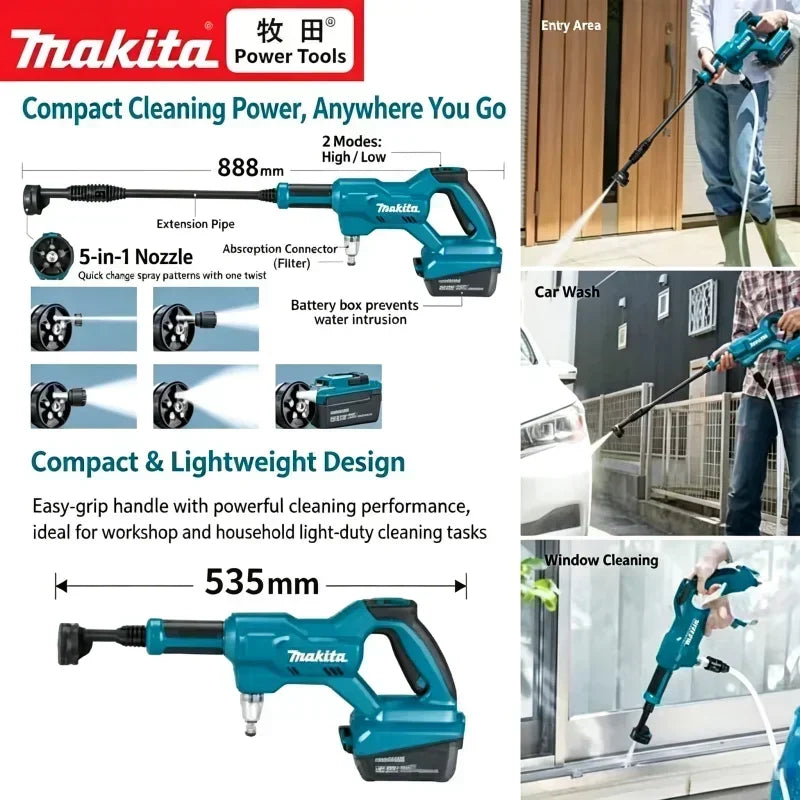 Cordless Pressure Washer – Makita 18V LXT Compatible