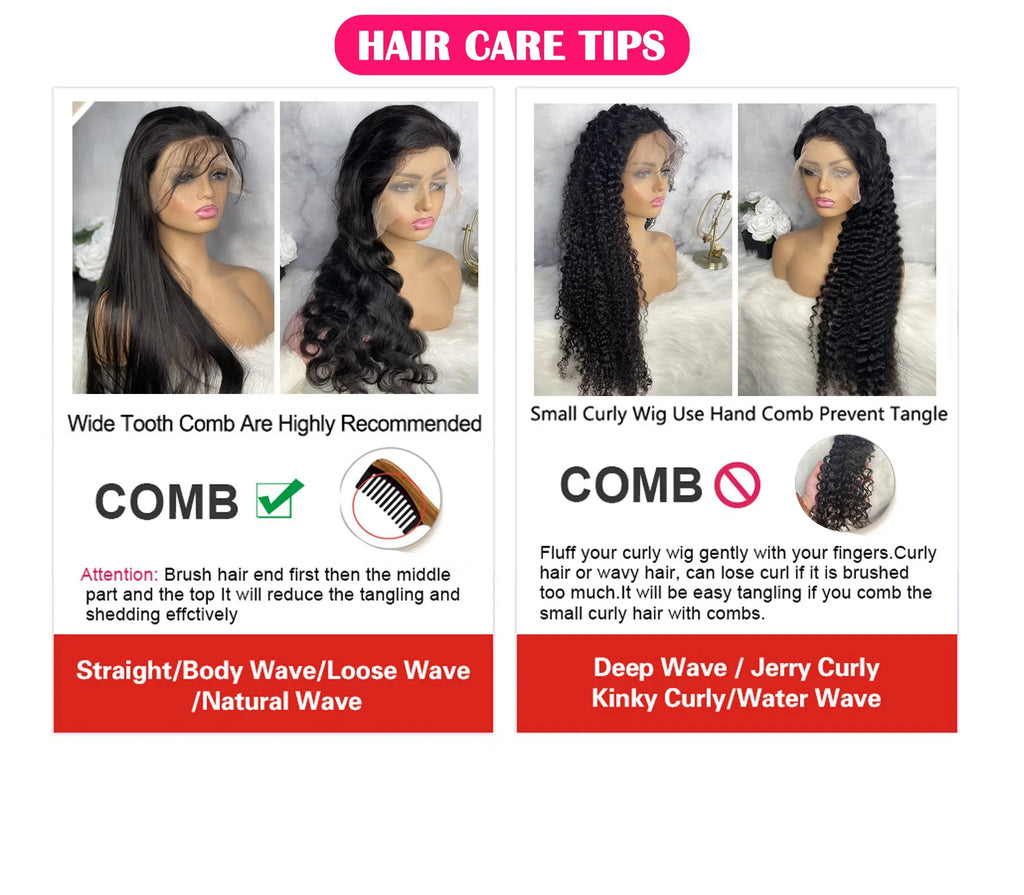 40 Inch Body Wave Lace Front Wig | 13x4 13x6 360 HD Lace Pre-Plucked Brazilian Human Hair for Black Women