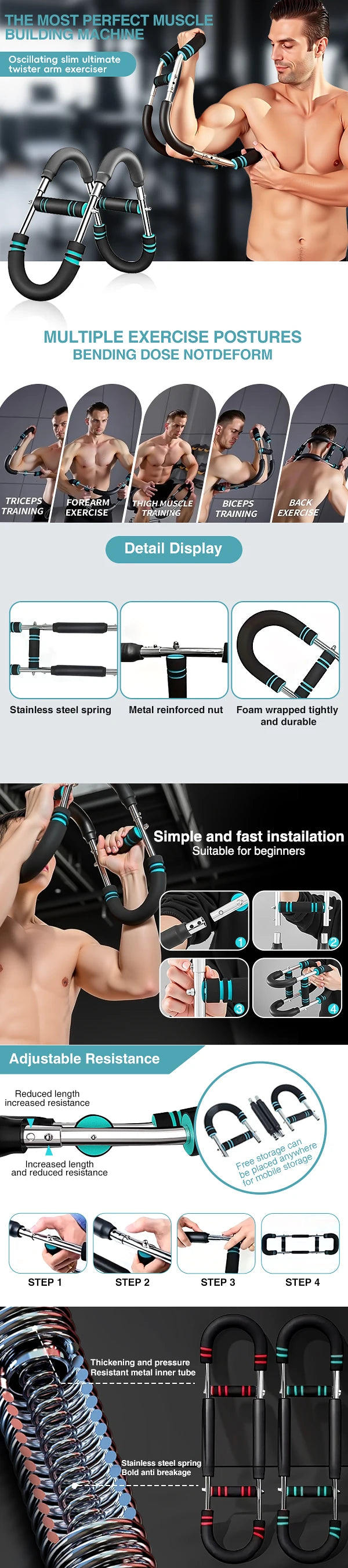 Boxing Speed Arm Trainer — Flywheel Wrist & Arm Strength Device for Combat & Resistance Training
