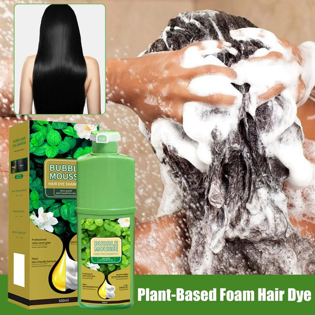 Natural Plant Herbal Hair Dye Shampoo 5 Minutes Change Hair Color Non-irritating Repairs Gray White Hair Care Products Women Men