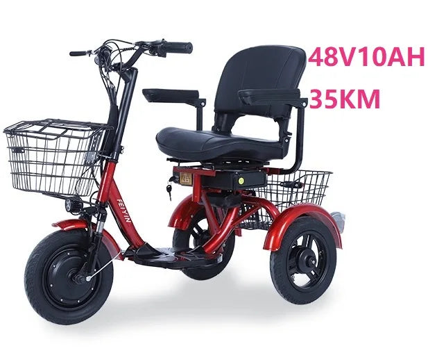 3-Wheel Electric Mobility Scooter for Adults, Folding Long-Range Design