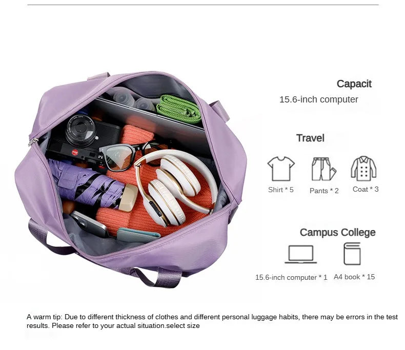 Expandable Fitness Travel Bag – Wet-Dry Storage & Wheels